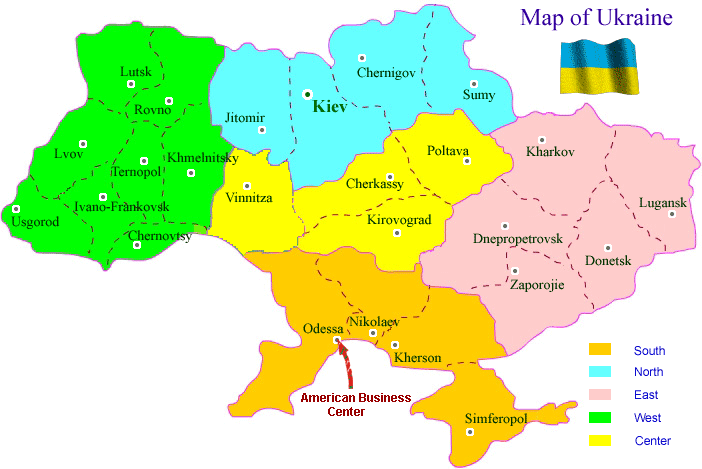 political map of ukraine